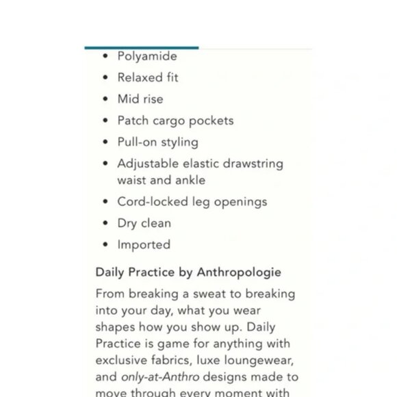 Daily Practice by Anthropologie Base Jump Parachute Pants: Metallic Edition Rose - Picture 7 of 9